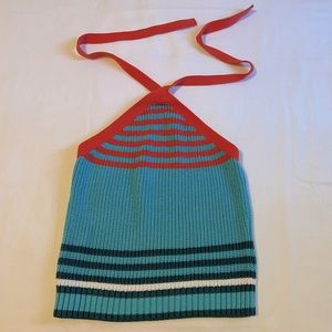 Zara knit striped halter top